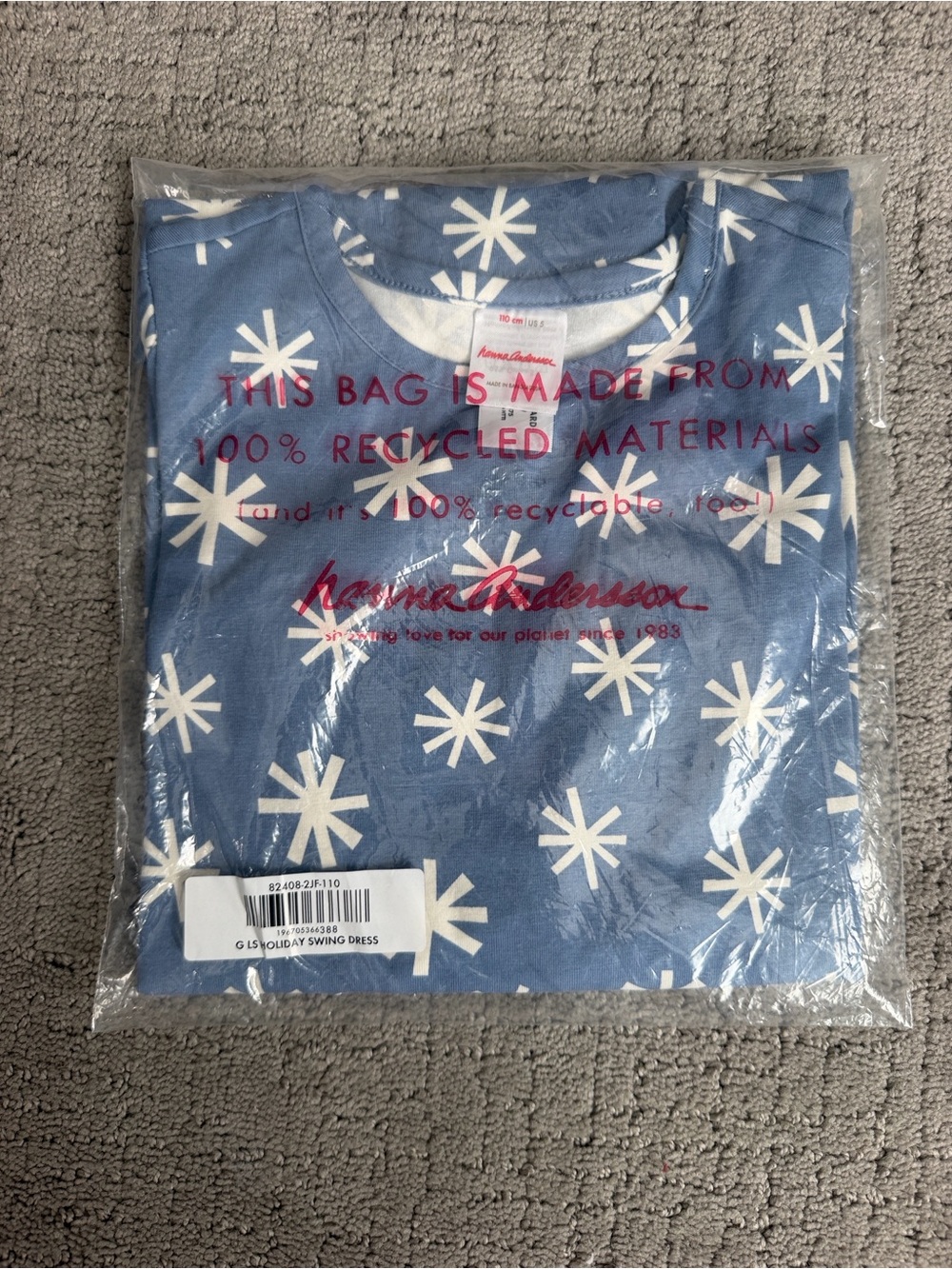Hanna Andersson Long Sleeve Holiday Swing Dress